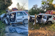 Homem morre e cinco pessoas ficam feridas em colisão frontal em Ilhota