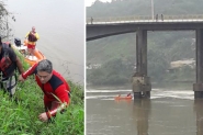 Bombeiros de Gaspar resgatam homem no pilar da Ponte Hercílio Deeke