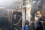 Bombeiros de Ilhota ajudam a controlar inc�ndio em lanchonete na BR-470, em Navegantes