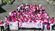 Fotos mostram Caminhada do Outubro Rosa no Centro de Gaspar