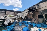 Corpo de Bombeiros detalha inc�ndio que destruiu galp�o t�xtil em Gaspar