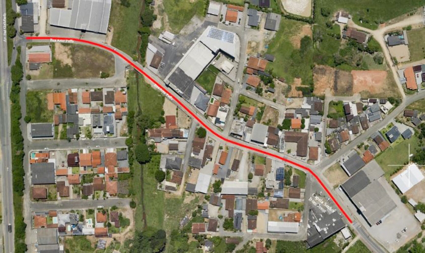 Rua Artur Poffo interditada para obra de pavimentação