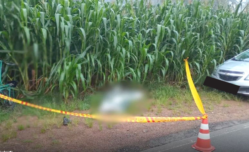 Homem morre em colisão entre bicicleta e carro em Rio dos Cedros