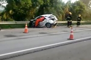 Acidente entre carro e caminhão deixa um morto na Jorge Lacerda, em Ilhota
