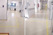 Hospital de Gaspar implanta sistema indicativo com fitas de sinalização