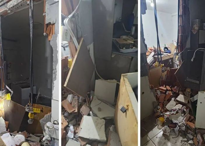 Rede de gás explode em residencial em Brusque e apartamentos ficam destruídos