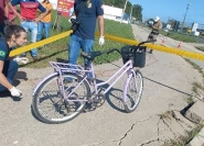 Ciclista morre em acidente com �nibus escolar na Rodovia Jorge Lacerda, em Itaja�	
