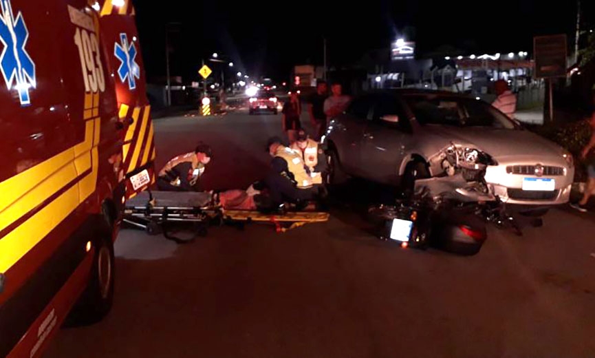 Motociclista é hospitalizado após acidente no Bela Vista, em Gaspar