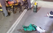 Ciclista é levado ao hospital após ser atropelado por ônibus em Ilhota