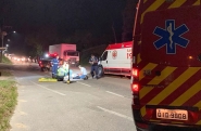 Motociclista e gestante são levados ao hospital após colisão frontal na Ivo Silveira, em Gaspar