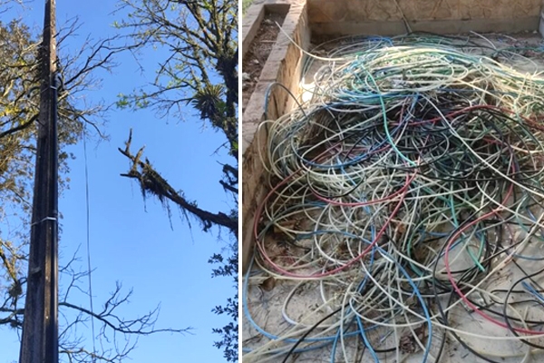 Furto em fiação na Ponte do Vale e antigo terreno da Furb causa prejuízo de R$100 mil à prefeitura de Gaspar