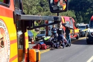 Motociclista fica gravemente ferido em acidente na BR-470, em Gaspar