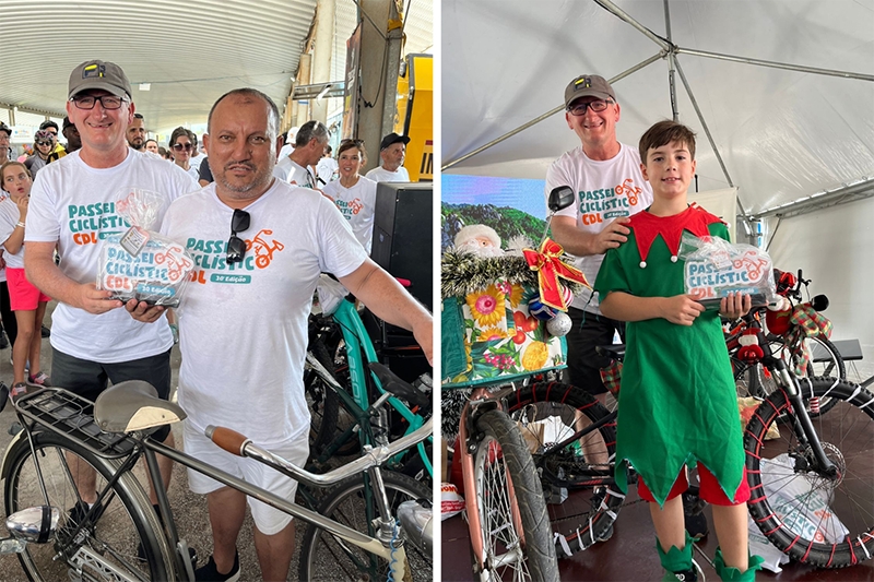 Passeio Cicl�stico da CDL premia bicicletas mais antiga e mais enfeitada e escola com mais participantes