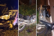 Adolescente que pilotava moto morre em acidente em Luiz Alves e motorista de carro foge sem prestar socorro