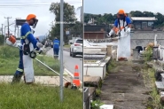 Serviço de roçada é retomado em Gaspar