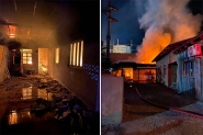 Incêndio destrói casa e facção em Ilhota e moradora sofre queimaduras no rosto e tórax