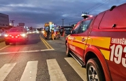 Mulher gr�vida fica desorientada ap�s ser atropelada em Blumenau
