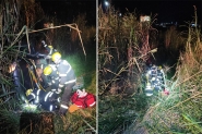 Carro sai da pista e capota no Bateias, em Gaspar; motorista é hospitalizado