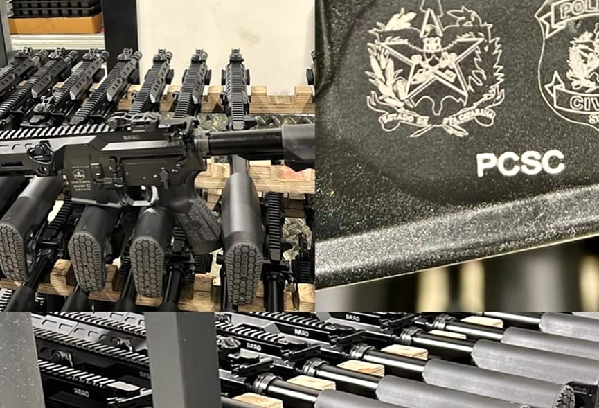 Polícia Civil de SC recebe 145 fuzis israelenses de alta performance