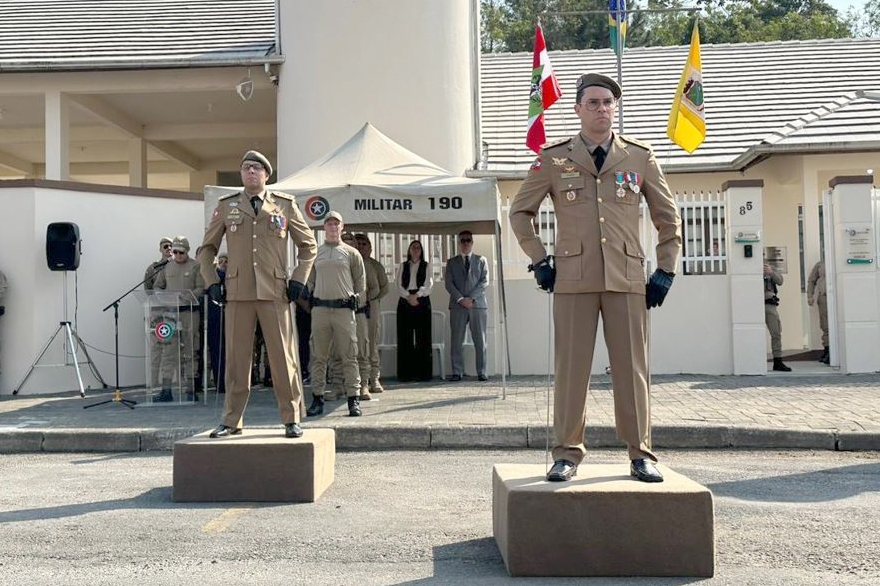 Novo comandante assume Polcia Militar de Gaspar
