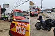 Adolescente � atropelada por moto no bairro Figueira, em Gaspar