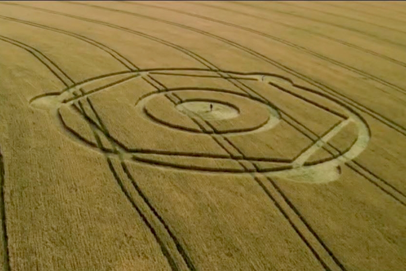 Desenho misterioso  encontrado em plantao catarinense; cidade  conhecida como 'capital nacional dos agroglifos'