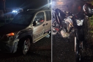 Batida entre carro e moto deixa homem gravemente ferido na Ivo Silveira, em Gaspar