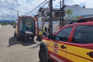 Trabalhador é hospitalizado após sofrer choque elétrico e queda em Gaspar