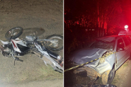 Motociclista cruza rodovia, colide contra carro e morre em grave acidente em Luiz Alves