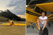 Avio de pequeno porte cai na Serra de SC e mata empresrio