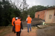 Gaspar em alerta para risco de deslizamentos: foram 60mm de chuva nas ltimas 24h e queda de granizo