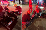 Acidente entre caminho e moto deixa homem ferido na Jorge Lacerda, em Ilhota 