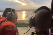 Vdeo mostra buscas areas por homem que pode ter se afogado no rio em Ilhota