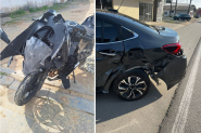 Coliso entre moto e carro deixa homem ferido em Ilhota