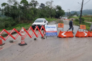 Comea a reconstruo da galeria pluvial do bairro Lagoa, em Gaspar