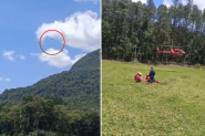 Homem cai em trilha no Morro do Baú e é resgatado por helicóptero em Ilhota