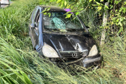 Motorista sai ileso ap�s se acidentar na BR-470, em Ilhota