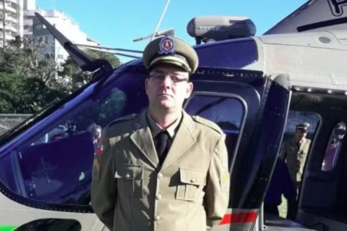 Sargento da PM morre após ser atingido por tronco de árvore no Norte de SC