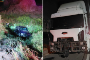 Carro e caminhão colidem na BR-470, em Ilhota; motorista fica agressivo com bombeiros no momento do socorro