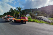 Fogo se alastra e quase atinge casa após homem incendiar ninho de marimbondos no Macuco, em Gaspar