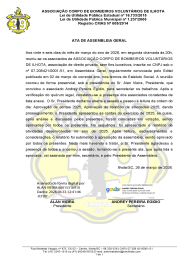Associa��o Bombeiros Volunt�rios de Ilhota - Ata Assembleia Geral mar�o de 2026