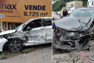 Carro de Gaspar se envolve em acidente na Jorge Lacerda, em Itajaí