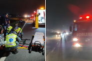 Piloto e passageira s�o hospitalizados ap�s moto sair da pista na BR-470, em Gaspar