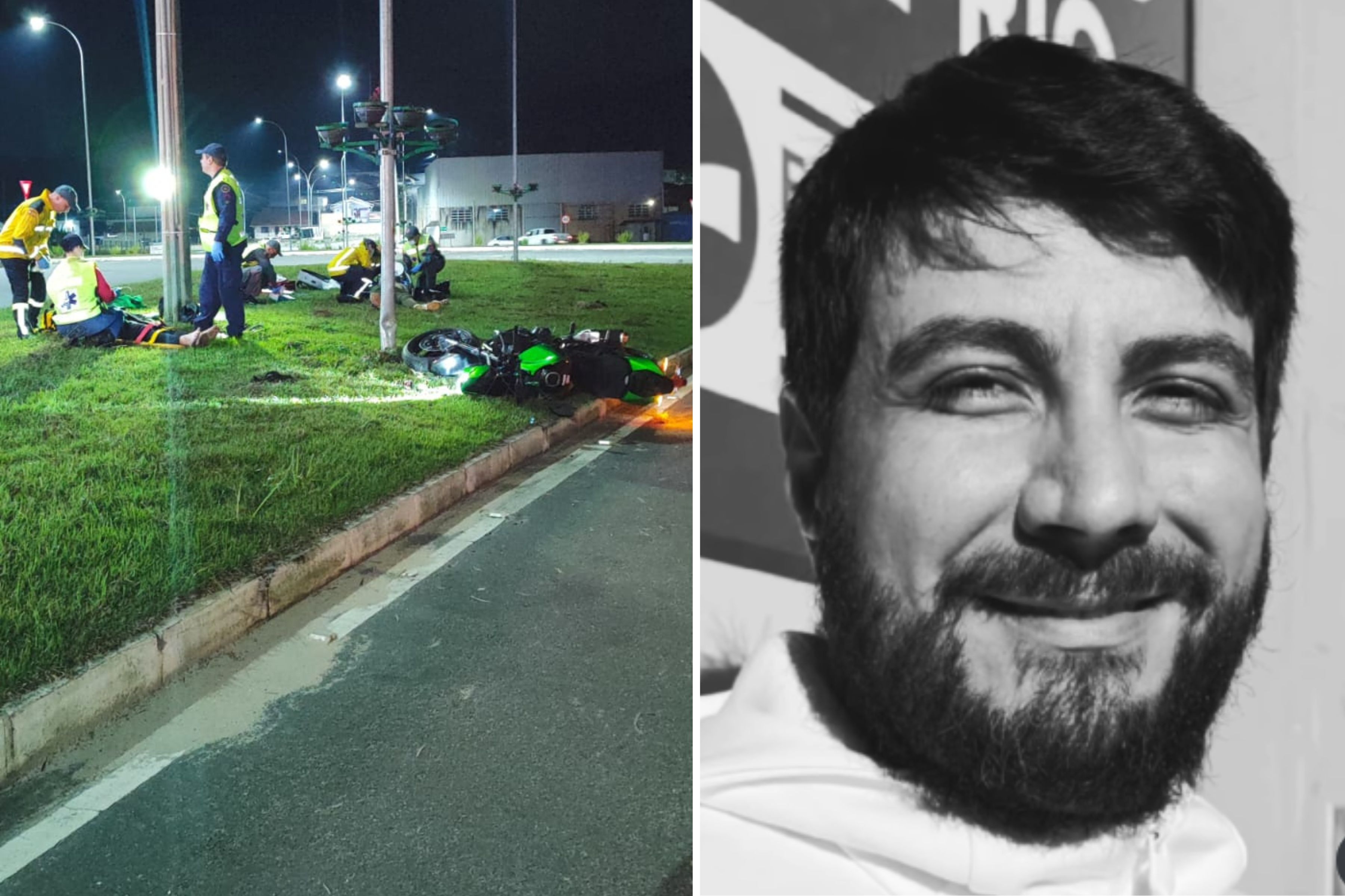 Dono de farm�cia em Gaspar morre em grav�ssima colis�o de moto contra poste